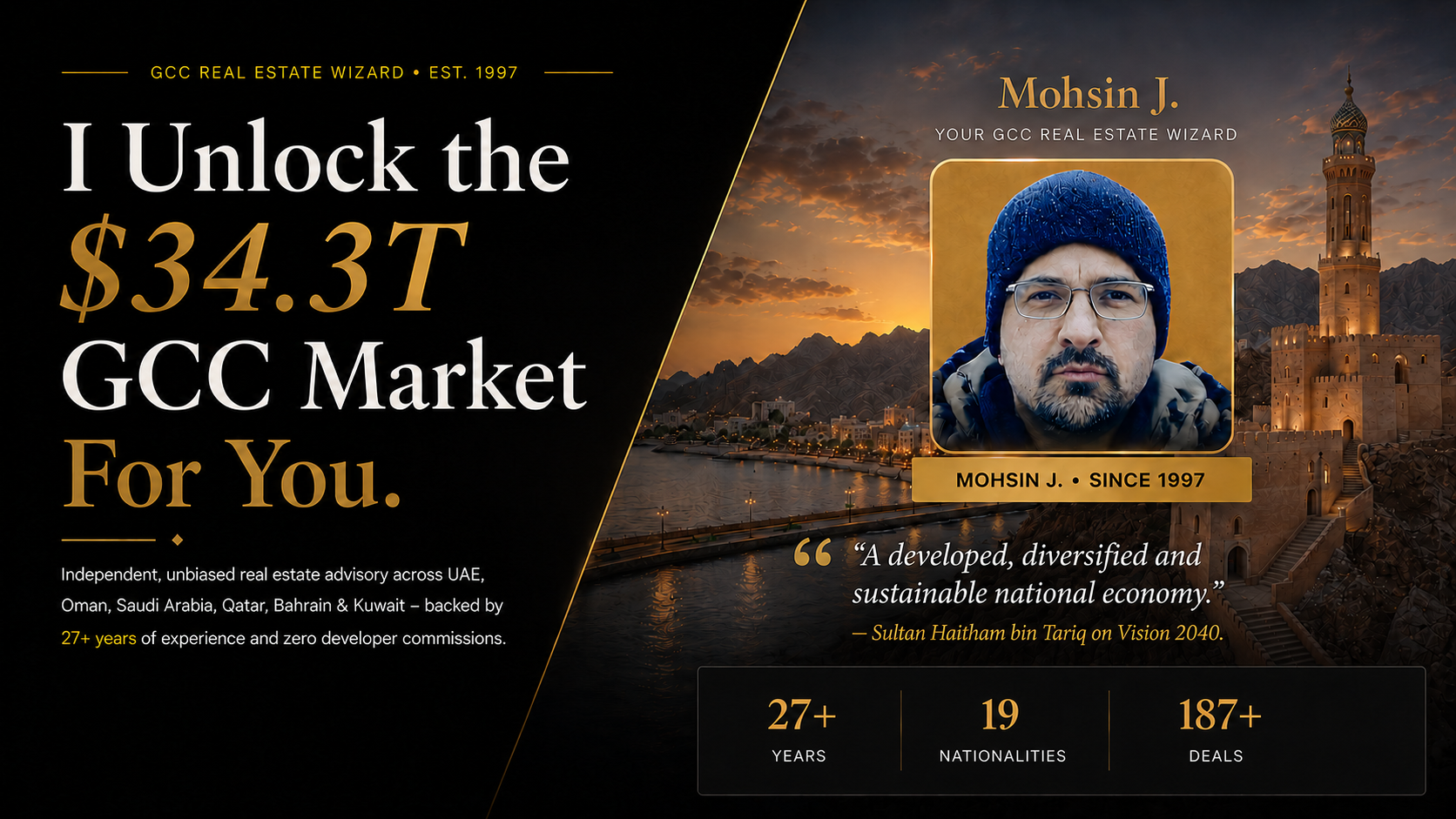 Your GCC Real Estate Wizard | Mohsin J.