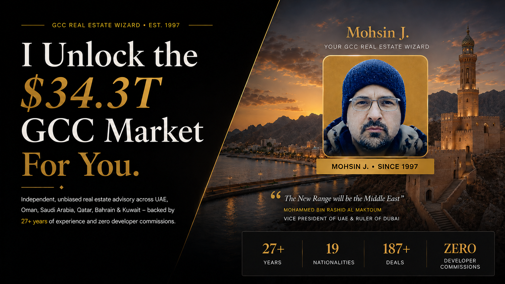 Your GCC Real Estate Wizard | Mohsin J.